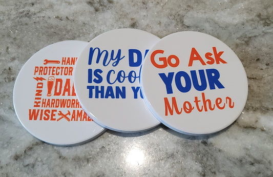 "Ask Your Mother"  Funny Beverage Coaster Set