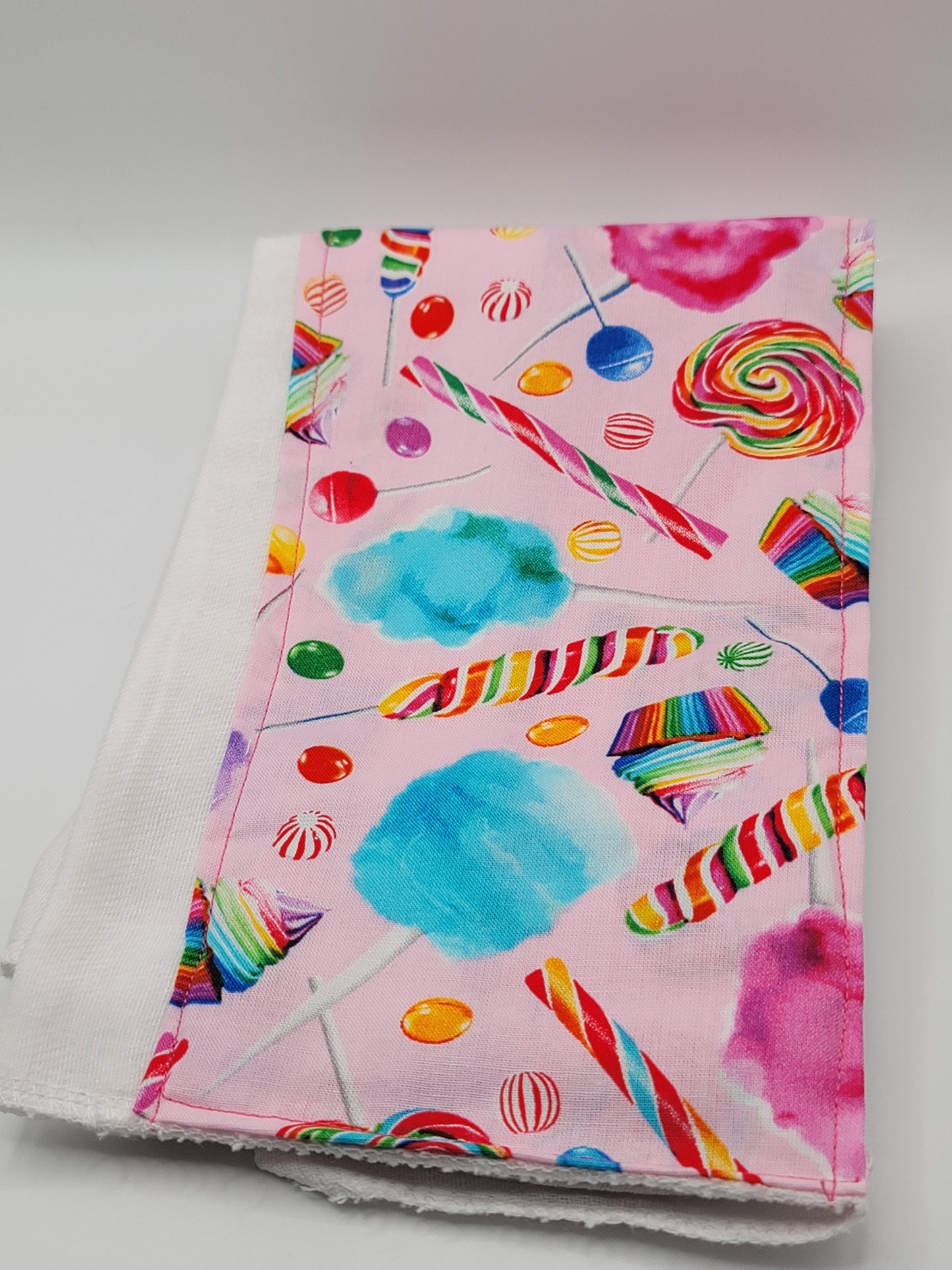 "Little Sister" Cotton Candy Burp Cloth