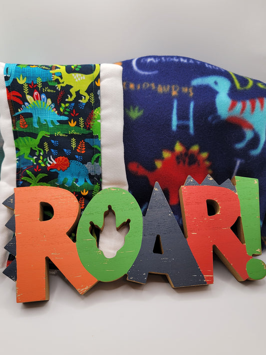 Dinosaur Roar Blanket + Burp Cloth Set